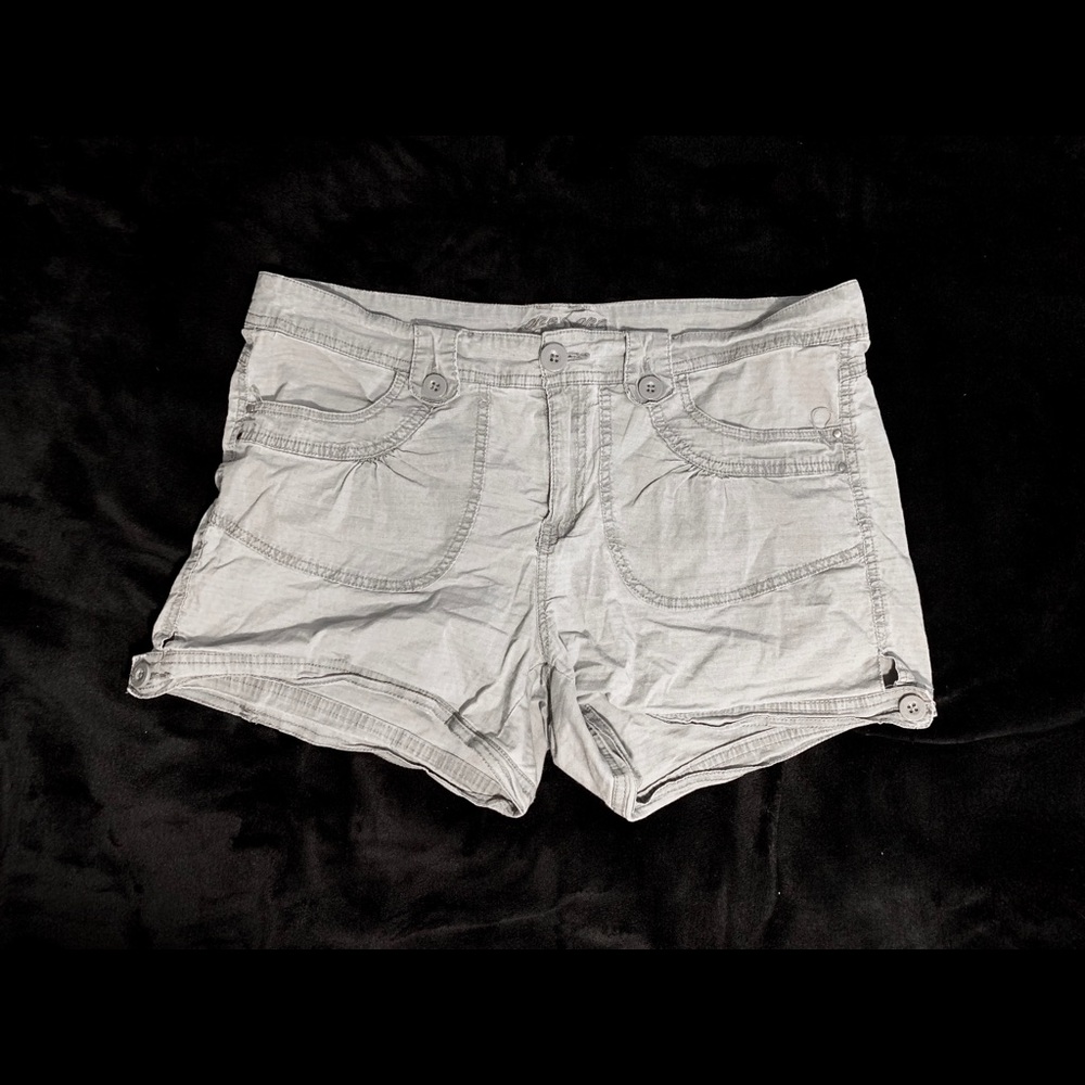 Gray cargo shorts
